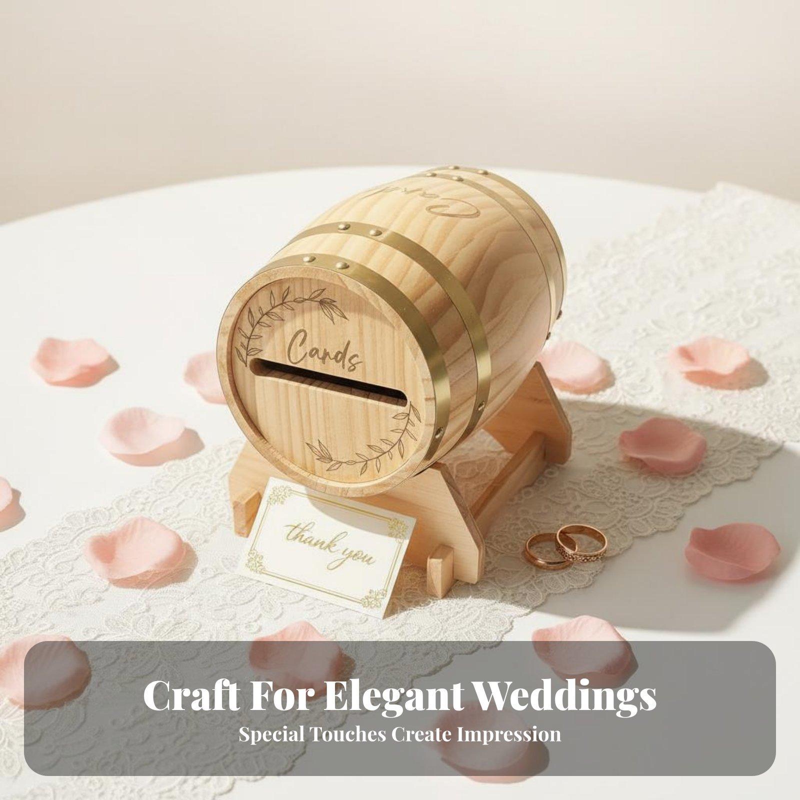 Event Party Box - Caja de madera grande para tarjetas