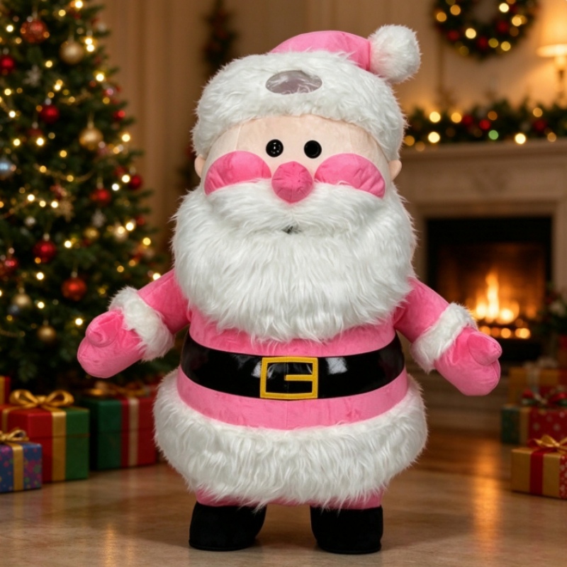 Event & Party Supply Photos - Disfraz Inflable de Papá Noel Rosa,