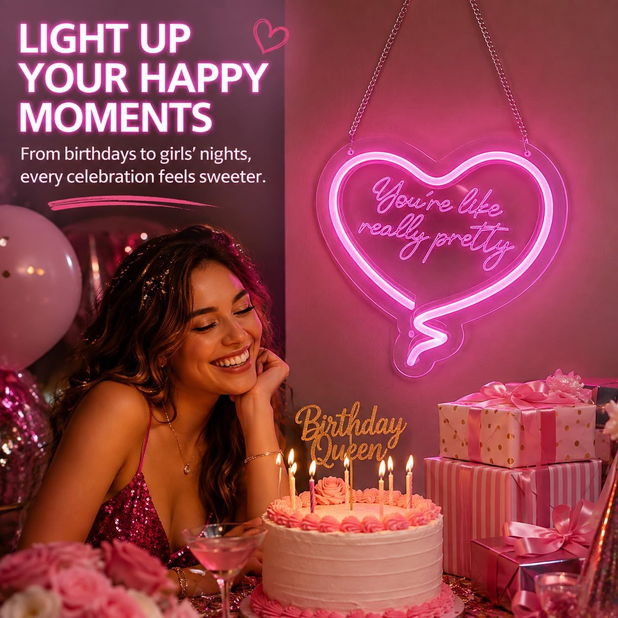 Letrero de neón con forma de c - Neon Sign Party reseña y precio