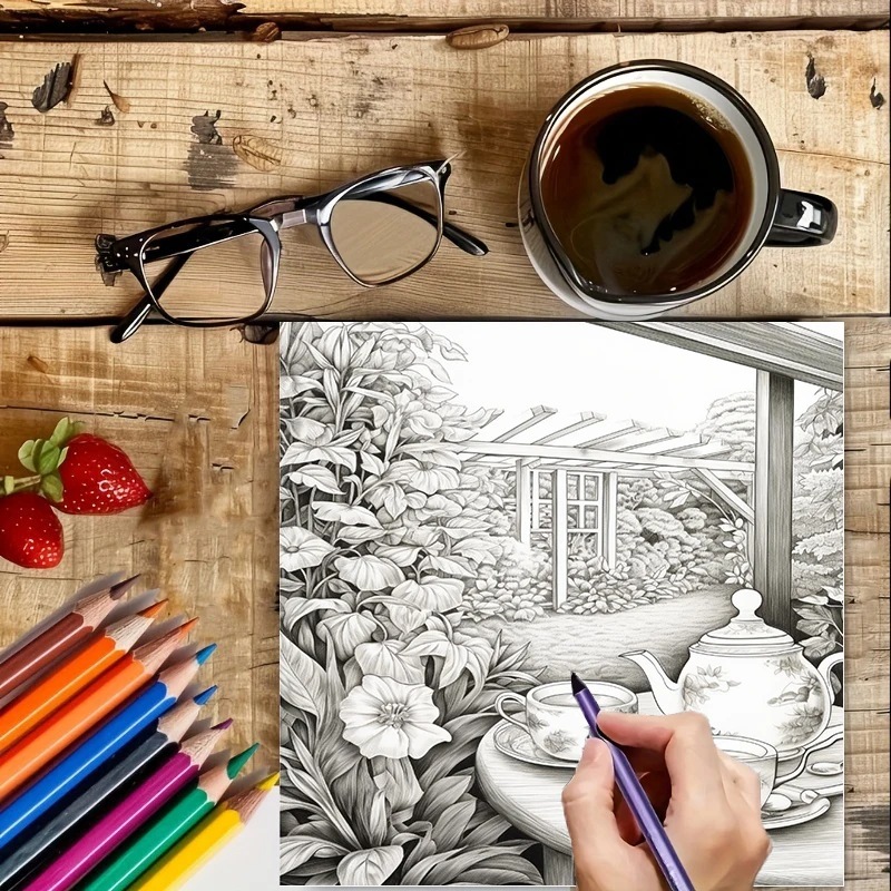 Libro para colorear Tea In The - Supply Event reseña y precio